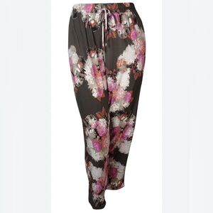 INC International Concepts Floral Ankle Pants - Pink and Gray